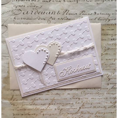 Hochzeit, Glückwunschkarte zur Hochzeit, Hochzeitskarte, Grußkarte zur Hochzeit A6 weiß Perlmuttpapier