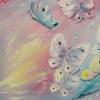 Acrylgemälde "Butterflies Abstract" -  Kunst Leinwand Bild Gemalt Acryl Original  60cmx60cm Bild 3