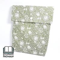 Büchertasche Buchtasche für A5 Bücher romantisch grün geblümt Bild 1