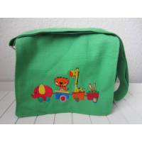 Kindergartentasche - grün - Zootiere Bild 1
