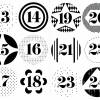 Adventskalenderzahlen 1-24, Sticker, Aufkleber, 4 cm Durchmesser, schwarz weiß black white Bild 3
