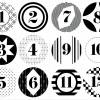 Adventskalenderzahlen 1-24, Sticker, Aufkleber, 4 cm Durchmesser, schwarz weiß black white Bild 4