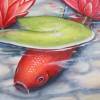 Acrylgemälde "Karpfenteich" - Fisch Koi Goldfisch Kunst Bild Leinwand 80cmx60cm Bild 2