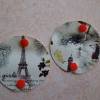 Kabelhalter, 2 Stück aus Kunstleder,  für Kopfhörer oder Ladekabel, mit Paris-Motiven Bild 8