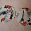 Kabelhalter, 2 Stück aus Kunstleder,  für Kopfhörer oder Ladekabel, mit Paris-Motiven Bild 4