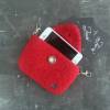 Kleine rote Hüfttasche für das Handy, Brieftasche oder Geldtasche Bild 2