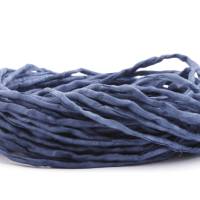 Handgefärbtes Habotai-Seidenband Jeansblau ø3mm Seidenschnur 100% reine Seide Bild 2