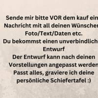 Grabstein/Gedenktafeln (30x20cm) aus Schiefer mit persönlicher Wunschgravur/Urnengrab/Grabschmuck/Fotogravur/Gedenktafel Bild 10