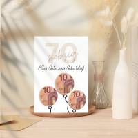 Geldgeschenk 70. Geburtstag zum selbst ausdrucken | Geschenkvorlage für Mann und Frau - Digitaler Download Bild 10