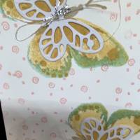 Geburtstagskarte mit Schmetterling: 'Happy Birthday' - wahlweise im Hoch- oder Querformat Bild 1