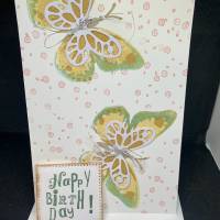 Geburtstagskarte mit Schmetterling: 'Happy Birthday' - wahlweise im Hoch- oder Querformat Bild 3