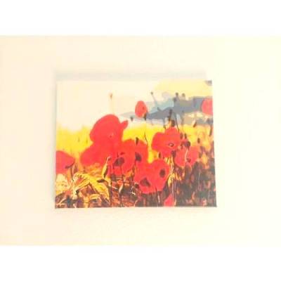 Wanddeko Mohnblumen Muttertagsgeschen  Acrylgemälde auf Leinwand Akrilbild Keilramen 40×50 cm Wanddeko Geschenkidee
