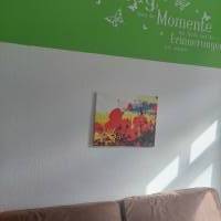 Wanddeko Mohnblumen Muttertagsgeschen  Acrylgemälde auf Leinwand Akrilbild Keilramen 40×50 cm Wanddeko Geschenkidee Bild 5
