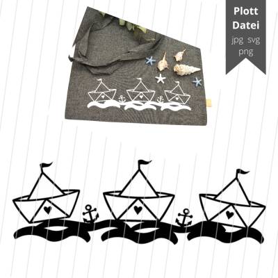 Plotterdatei Boot Faltboot maritim