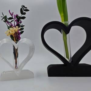 Herz Reagenzglas, Kunstblumen, 3D Druck, Romantische Dekoration, Valentinstag Geschenk, Hochzeit Tischdeko,Romantische V Bild 4
