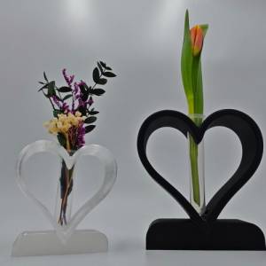 Herz Reagenzglas, Kunstblumen, 3D Druck, Romantische Dekoration, Valentinstag Geschenk, Hochzeit Tischdeko,Romantische V Bild 5
