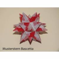 Origami Bastelset Bascetta 10 Sterne transparent/rot 4,5 cm x 4,5 cm Bild 4