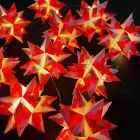Origami Bastelset Bascetta 10 Sterne transparent/rot 4,5 cm x 4,5 cm Bild 6