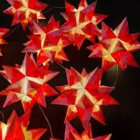 Origami Bastelset Bascetta 10 Sterne transparent/rot 4,5 cm x 4,5 cm Bild 7