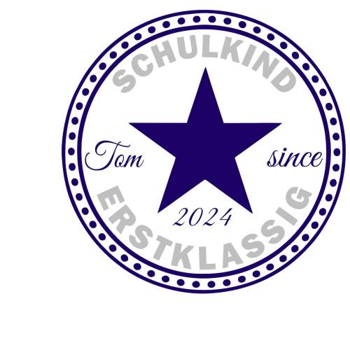 Plotterdatei Schulkind Erstklassig Stern 2024   SVG DXF PNG