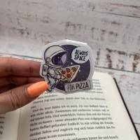 Lesezeichen magnetisch, Astronaut mit Pizza Bild 2