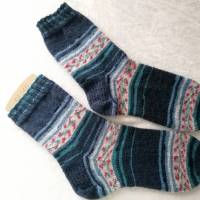 Herren Socken handgestrickt, Größe 44/45, Stricksocken, Wollsocken große Größe Bild 7