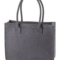 Handgefertigte Filz-Einkaufstasche mit praktischer Reißverschlusstasche für den Alltag und als Geschenkidee für verschie Bild 3