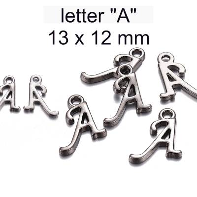Anhänger - Buchstaben - Metall - A B C D E F