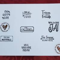 Taschentücher mit Banderole-goldenes Herz- ab 10 Stück - verschiedene Sprüche zur Auswahl Bild 3