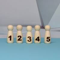 Lernfigur ein mal eins Zahlenpuppe  Mathespielzeug Peg Dolls Bild 2