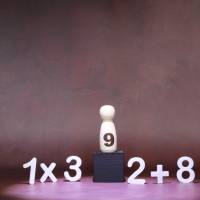 Lernfigur ein mal eins Zahlenpuppe  Mathespielzeug Peg Dolls Bild 8
