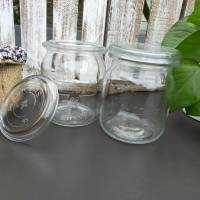Vintage Einmachglas mit Deckel 1 Liter Ruhrglas mit Prägung Bild 3