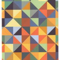 5 Geschenktüten Retro-Dreiecke, Bodenbeutel mit graphischen, geometrischen Muster Bild 1