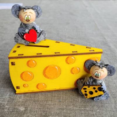Geldgeschenk - Mini Mäuse mit Käse