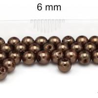 Perlen in Glaswachsoptik - ca. 6mm - Acryl Bild 4