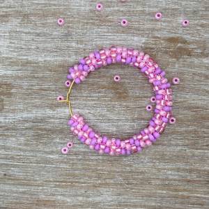 Perlen Ohrringe - pink rosa - handgefädelt Bild 5