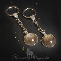 Tierhaarschmuck, Erinnerungsschmuck Schlüsselanhänger mit 925er Silber Medaillon, Asche, Haare, Momente und mehr. Bild 2