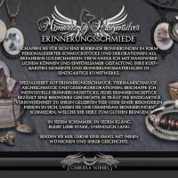 Tierhaarschmuck, Erinnerungsschmuck Schlüsselanhänger mit 925er Silber Medaillon, Asche, Haare, Momente und mehr. Bild 9
