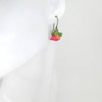 Stiefmütterchen Ohrringe Kleine, bunte Ohrringe floral, kleine Blumen Ohrringe, Stiefmütterchen Ohrringe Bild 6