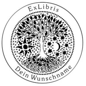 Exlibris Stempel - Ex Libris Stempel Lebensbaum - Exlibrisstempel Baum No.exl-10397 Bild 2