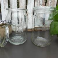 Vintage 1,5 Liter Gerrix Einmachglas mit Prägung Bild 2