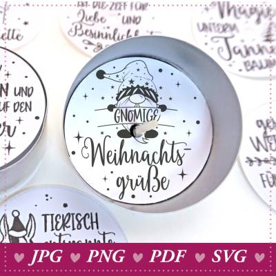 Download: Teelicht-Botschaften Weihnachten, magische Teelichter, DIY-Weihnachtszauber, Ideales Geschenk Adventskalender