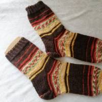 Herren und Damen Socken handgestrickt, Größe 42/43 Stricksocken, Wollsocken große Größe Bild 1
