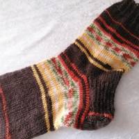 Herren und Damen Socken handgestrickt, Größe 42/43 Stricksocken, Wollsocken große Größe Bild 2