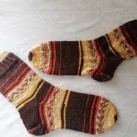 Herren und Damen Socken handgestrickt, Größe 42/43 Stricksocken, Wollsocken große Größe Bild 3