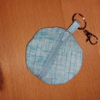 Mini-Bag rund, Mini Geldbeutel - Blau Melange Bild 1
