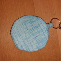 Mini-Bag rund, Mini Geldbeutel - Blau Melange Bild 2
