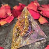 Amethyst / Kristall Pyramide, Geldsegen,positive Energie anziehen, Chakren stärken, Geschenk, Deko Bild 5