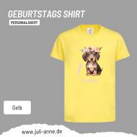 Personalisiertes Shirt GEBURTSTAG Zahl & Name personalisiert Dackel Hund Bild 2