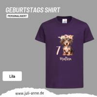 Personalisiertes Shirt GEBURTSTAG Zahl & Name personalisiert Dackel Hund Bild 5